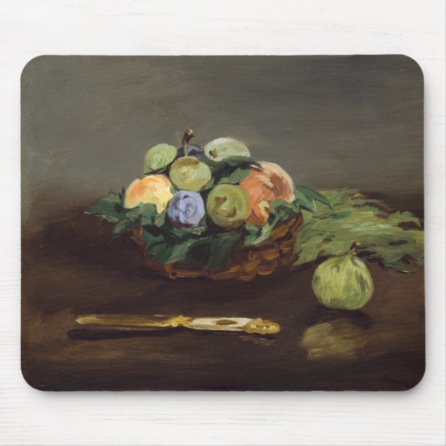 Tapis De Souris Edouard Manet - Panier de fruits (Devant)