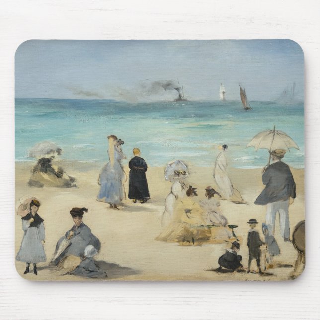 Tapis De Souris Edouard Manet - Sur la plage, Boulogne-sur-Mer (Devant)
