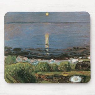 Tapis De Souris Edvard Munch Painting, Nuit d'été au bord de la pl