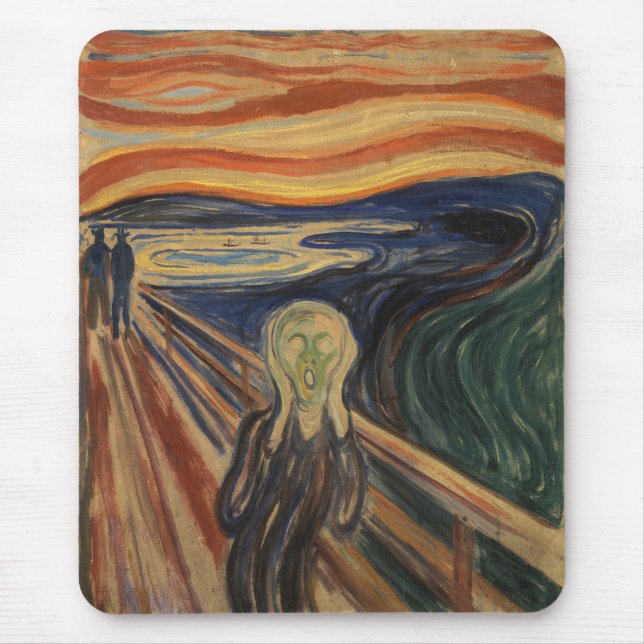 Tapis De Souris Edvard Munch Peinture The Scream (Skrik) 1910 (Devant)