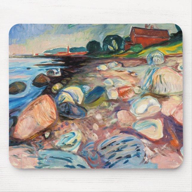 Tapis De Souris Edvard Munch - Rive avec Maison Rouge (Devant)