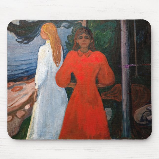 Tapis De Souris Edvard Munch - Rouge et Blanc (Devant)