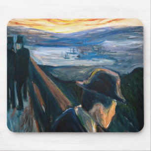 Tapis De Souris Edvard Munch - Sick Mood at Sunset, Despair 1892