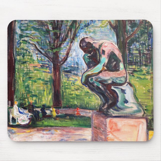 Tapis De Souris Edvard Munch - The Thinker by Rodin (Devant)