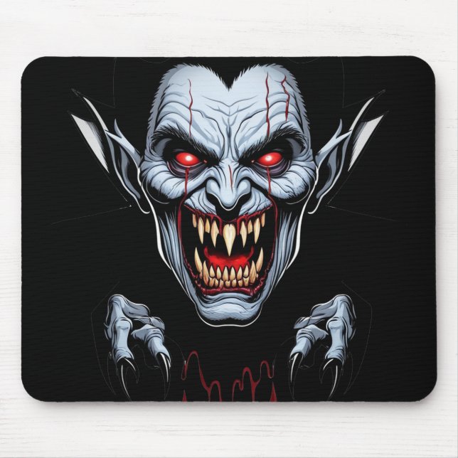 Tapis De Souris Eerie Vampire Face Mousepad (Devant)