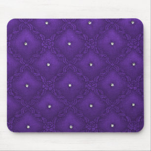 Tapis De Souris Effacer les cristaux sur l'Arrière - plan pourpre 