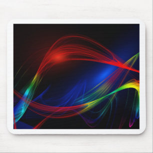 Tapis De Souris Effet Abstrait de rotation rouge et verte