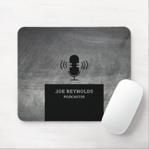 Tapis De Souris Effet métallique rayé, Podcaster, Podcast