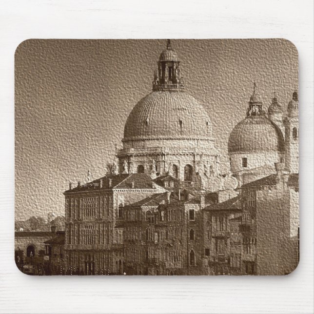 Tapis De Souris Effet Papier Sepia Venise Grand Canal (Devant)