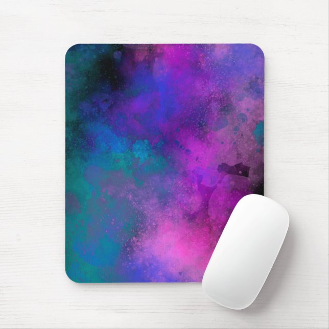 Tapis De Souris Effet Splatter de peinture de galaxie (Avec souris)