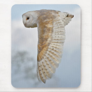 Tapis de souris Effraie en vol