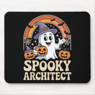 Tapis De Souris Éffrayant Architect Ghost Citrouille Architecture