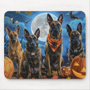 Tapis De Souris Éffrayant belge de Malinoi Halloween