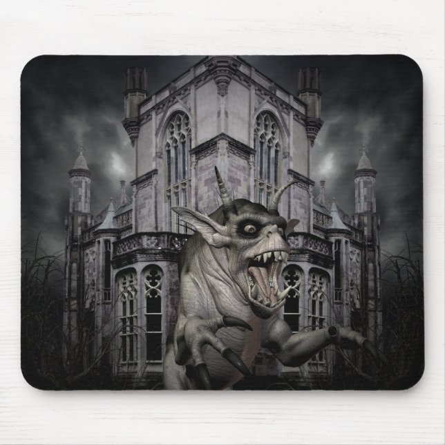 Tapis De Souris Éffrayant démon d'Halloween (Devant)