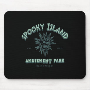Tapis De Souris Éffrayant Island Retro Halloween Crâne 90s Hallowe