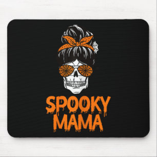 Tapis De Souris Éffrayant Mama Lazy Costume Halloween Crâne Messy