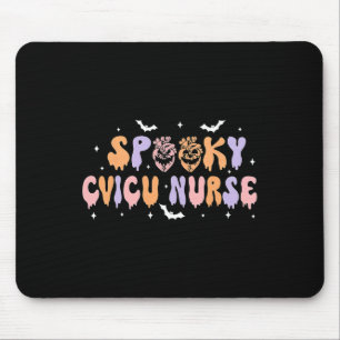 Tapis De Souris Éffrayante Infirmière Cvicu Halloween Cardiac Icu 