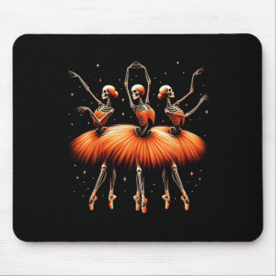 Tapis De Souris Éffrayante Llerina Skeleton Danser Drôle Llet Hall