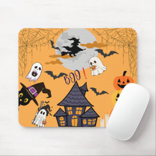 Tapis De Souris Éffrayante Mignonne Halloween Mousepad - Haunted H