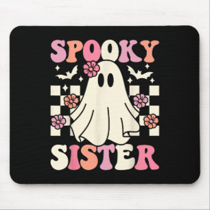 Tapis De Souris Éffrayante Soeur Halloween Ghost Costume Rétro Sup
