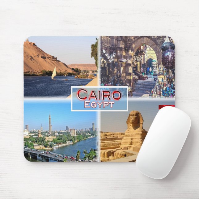 Tapis De Souris EG Le Caire - Nil - Khan el Khalili - (Avec souris)