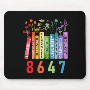 Tapis De Souris Egalité des droits Livre Flower Anti Trump Feminis