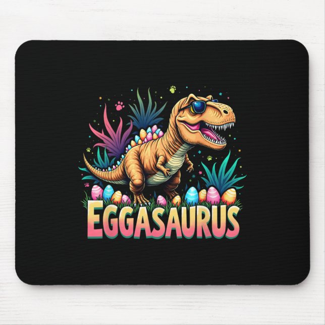 Tapis De Souris Eggasaurus Pâques Stegosaurus Dinosaure Garçons En (Devant)