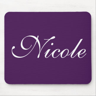 Tapis De Souris Eggplant Purple Monogram Name