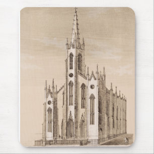 Tapis De Souris Église Saint-Nicolas de New York croquis vintage