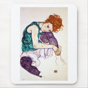 Tapis De Souris Egon Schiele Seated Woman with Legs Drawn Up