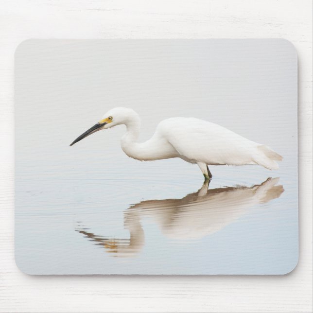 Tapis De Souris Egret sur étang calme (Devant)