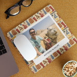 Tapis De Souris Égypte ancienne thème photo personnalisée<br><div class="desc">Montrez un instantané de vos vacances en Egypte avec cette mousepad. Votre photo et votre légende apparaissent contre un arrière - plan à motifs avec différentes illustrations de style égyptien ancien.</div>