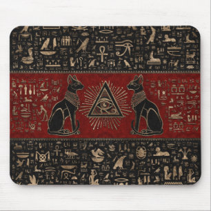 Tapis De Souris Egyptian Cats and Eye of Horus