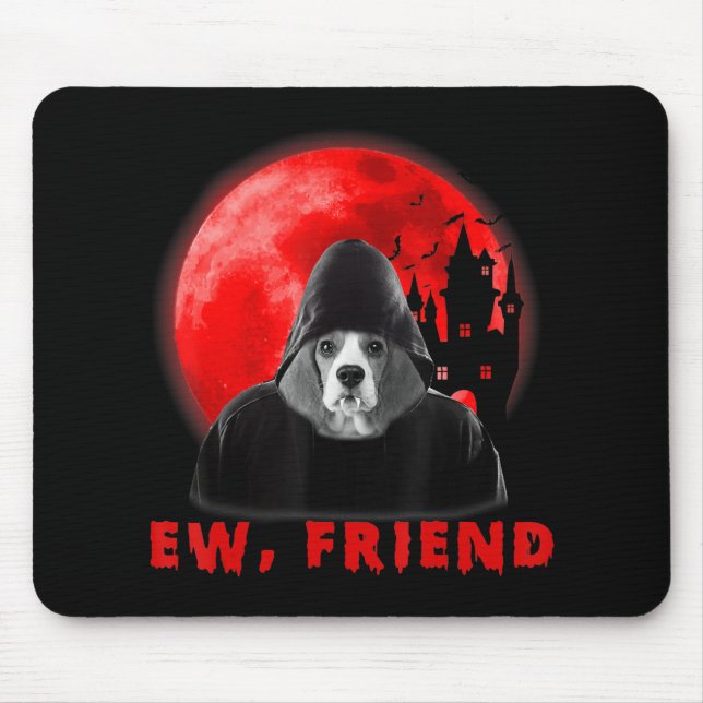 Tapis De Souris Eh, Friend Beagle Dog Halloween Dog Vampire Venin (Devant)