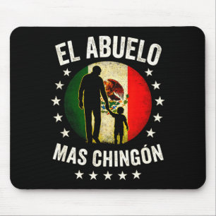 Tapis De Souris El Abuelo Mas Chingón - Silhouette de grand-père m
