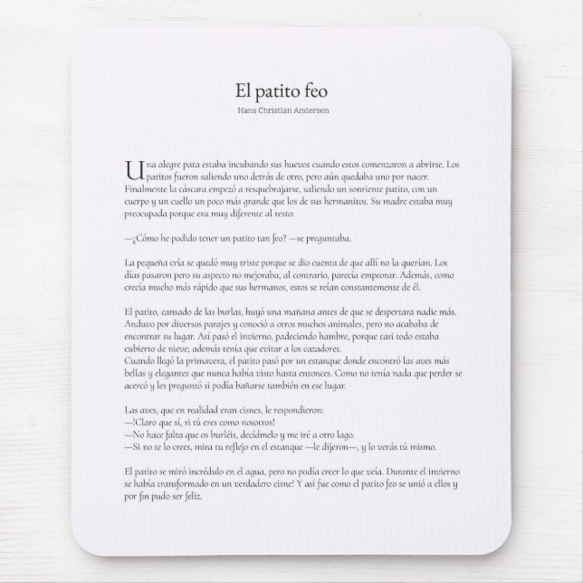 Tapis De Souris El patito feo (Devant)