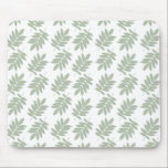 Tapis De Souris Elder Leaf Pattern Green White<br><div class="desc">Elder tree leaf silhouette in a surface pattern design with green detail on a white background.</div>