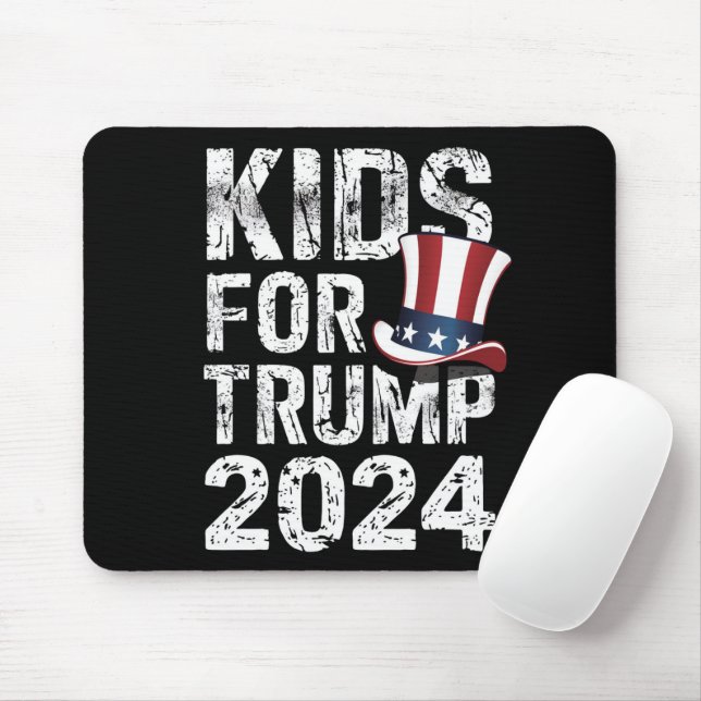 Tapis De Souris Élection américaine 2024 de Kids For Trump (Avec souris)