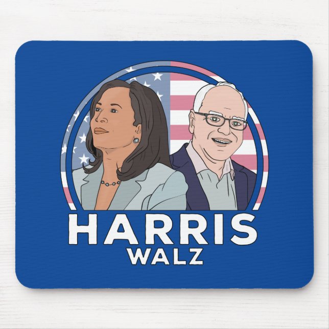 Tapis De Souris Élection de Harris Walz (Devant)