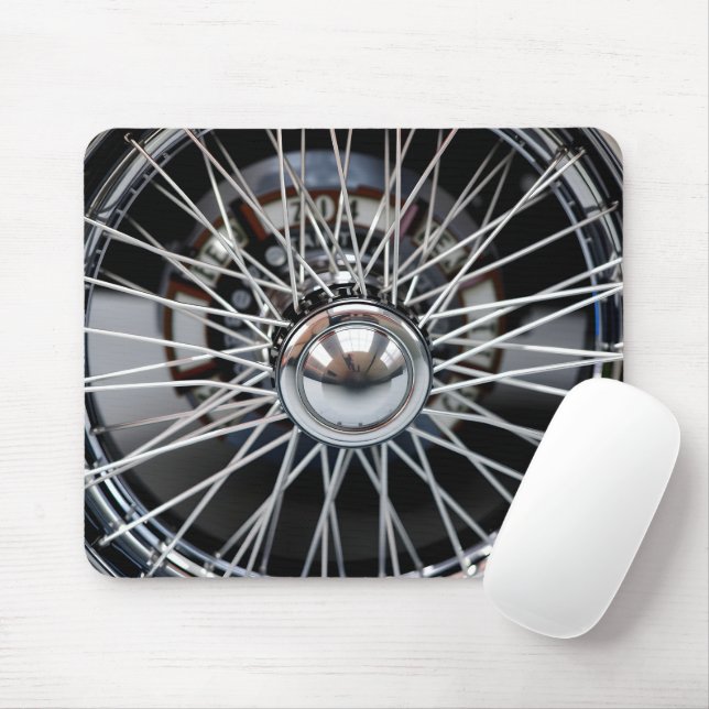 Tapis De Souris Élégance Chrome Spoke (Avec souris)