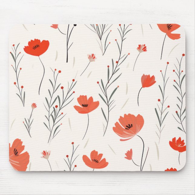 Tapis De Souris Élégance Coquelicot (Devant)