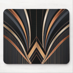 Tapis De Souris Élégance Géométrique Métallique Art Déco