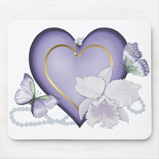 Tapis De Souris Élégance orchidée (Devant)