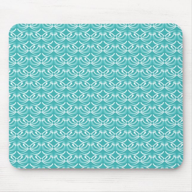 Tapis De Souris Elégance turquoise radiante Mousepad (Devant)