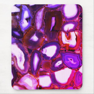 Tapis De Souris Élégant abstrait rose violet motif