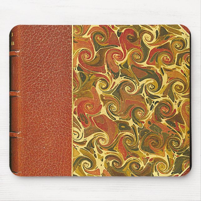 Tapis De Souris Elegant Antique Book, Ornate Swirl Pattern (Devant)