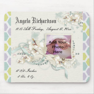 Tapis De Souris Elegant Baby boy ou Girl Scrapbook cadre photo