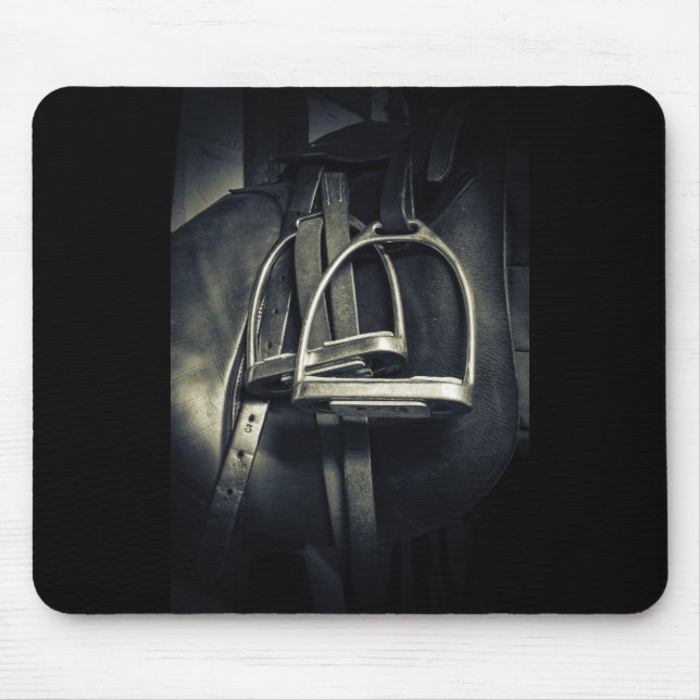 Tapis De Souris Élégant bâton d'argent sur selle d'équitation angl (Devant)