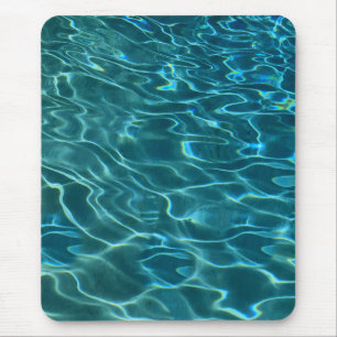 Tapis De Souris Elégant bleu eau turquoise motif vagues de lac océ