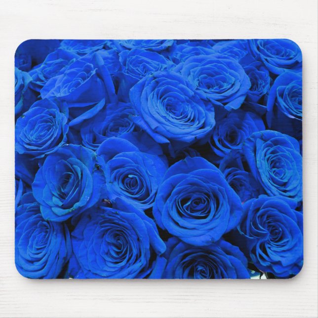 Tapis De Souris Elégant bleu rose bleu fleurs bleu bleu bleu flora (Devant)